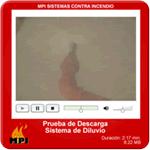 Click para ver el video de la Prueba de descarga con Sistema de Diluvio